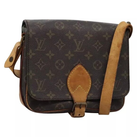 LOUIS VUITTON Monogram Cartouchiere MM Shoulder Bag M51253 LV Auth BD502 - Picture 1 of 16